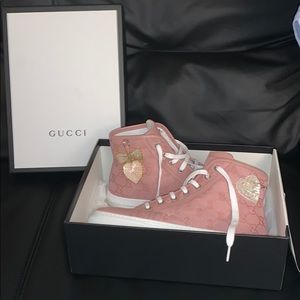 Pink GUCCI Monogram Sneakers